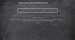 Desktop Screenshot of galerie-meyer-oceanic-and-eskimo-art.com
