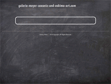 Tablet Screenshot of galerie-meyer-oceanic-and-eskimo-art.com